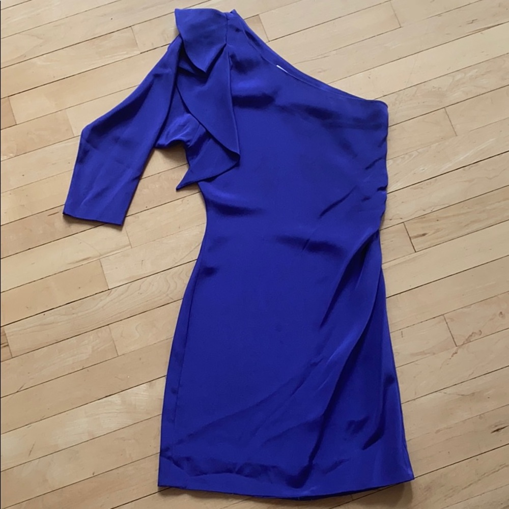 Diane von Furstenberg royal blue mini dress.